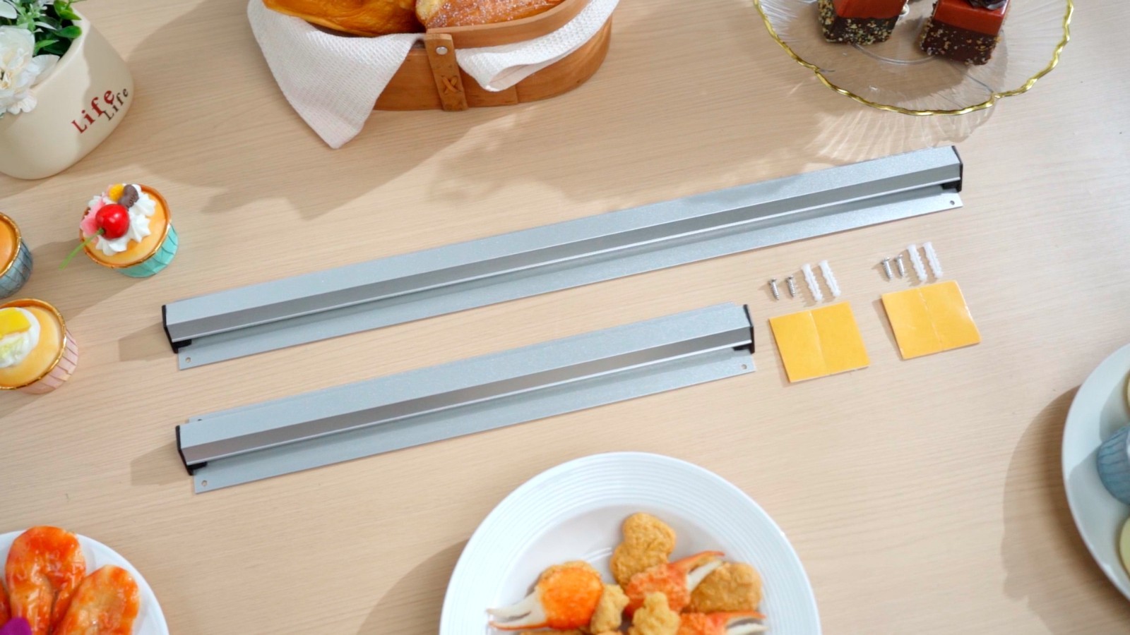 2 Pack 16" Aluminum Restaurant Ticket Holder - Receipt & Order Rack for Kitchen,