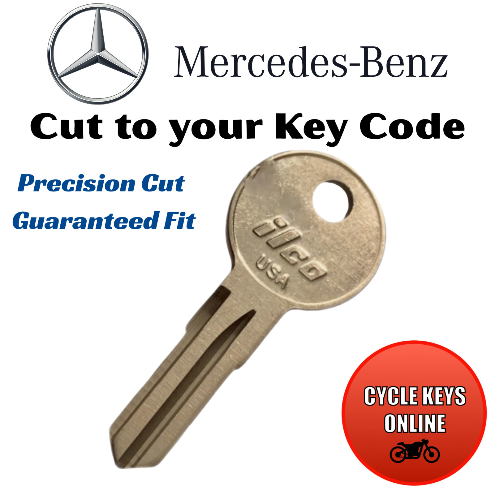Mercedes-Benz Roof Rack keys Replacement Made cut to code key codes 001-200