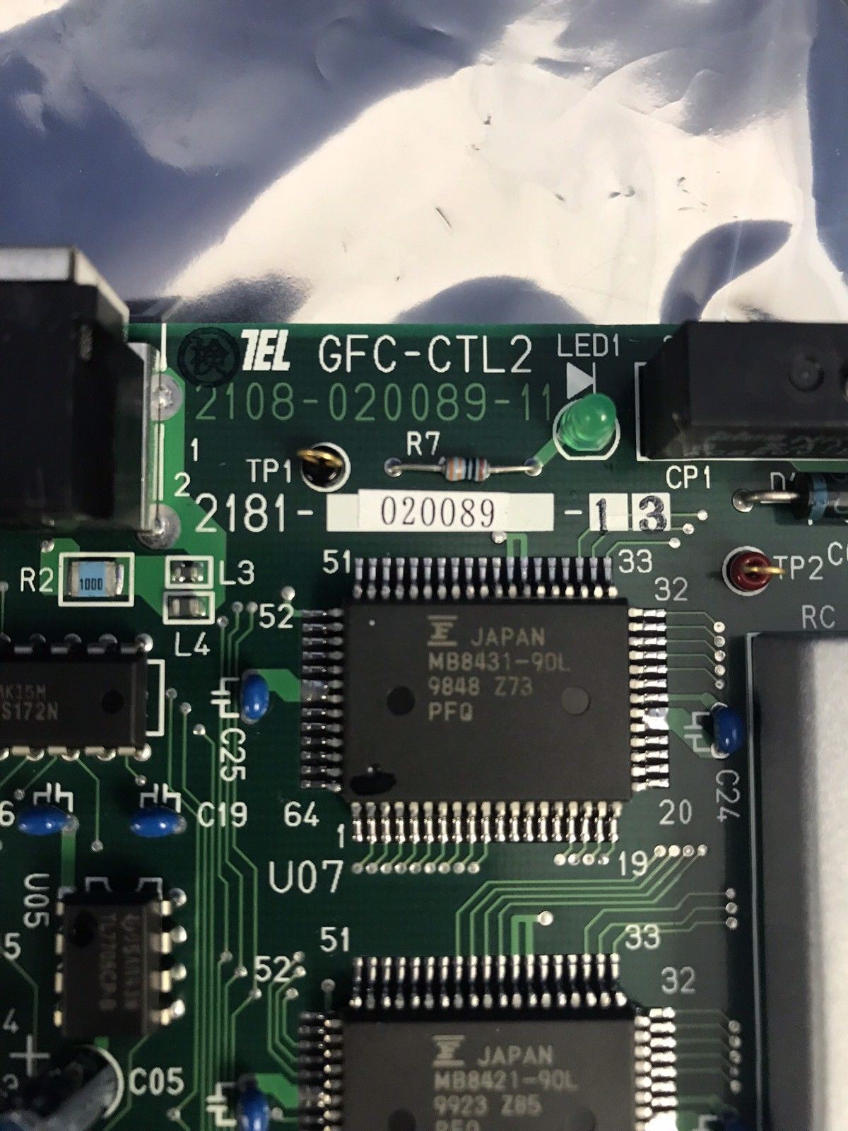 TEL GFC-CTL2 2108-020089-11, 2181-020089-13 PCB Assy, Used
