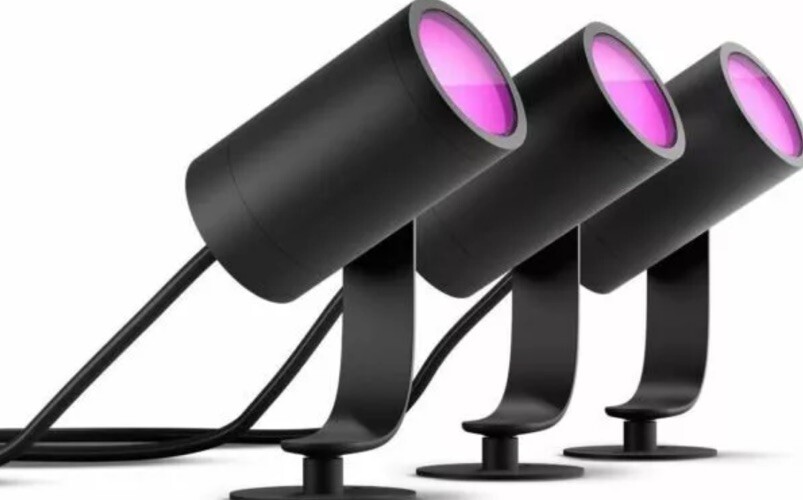 Philips Hue 1746730V7 49W Lily White and Color Outdoor Spot Light Base Kit