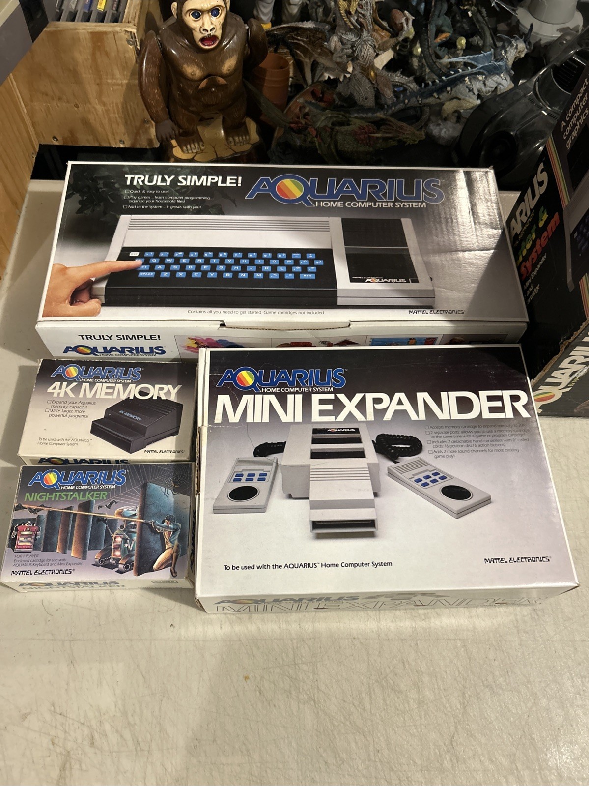 Mattel 1982 Aquarius Computer & Game System W/Nightstalker Untested As Is