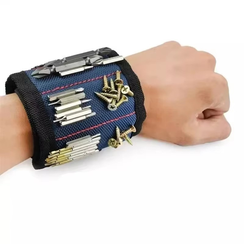 Hands-Free Magnetic Wristband Tool Holder for Screws Nails & Bits