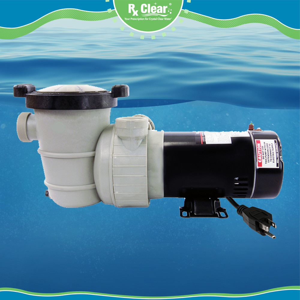 Rx Clear 2 HP Maxi Force Dual Port Single Speed Above Ground Pool Pump w/ Cord