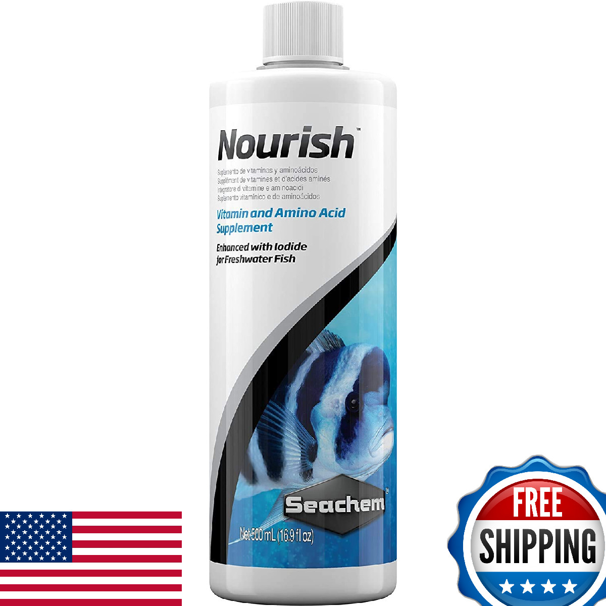 Seachem Nourish 500ml Freshwater Fish Vitamin Amino Acid Supplement