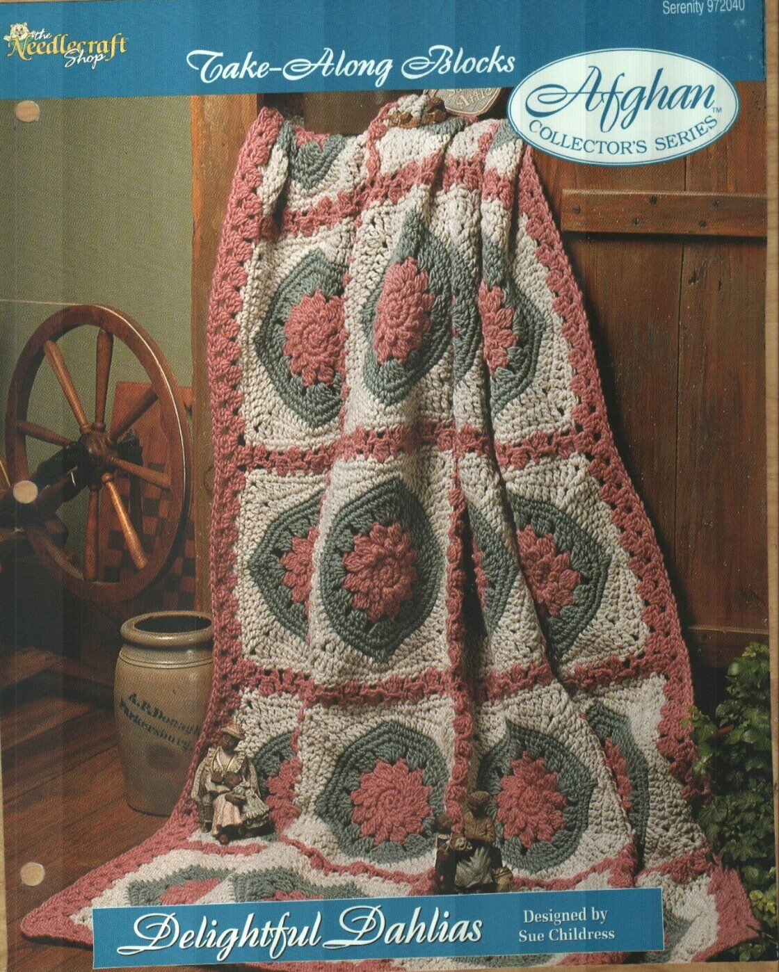 NEW DELIGHTFUL DAHLIAS AFGHAN THE NEEDLECRAFT SHOP CROCHET PATTERN INSTRUCTIONS