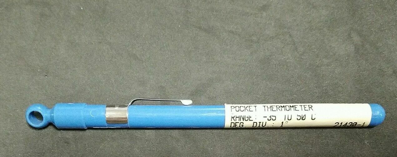 Taylor Pocket Thermometer 21430-1  -35  to 50 Deg Celsius in 1 Degree Increments