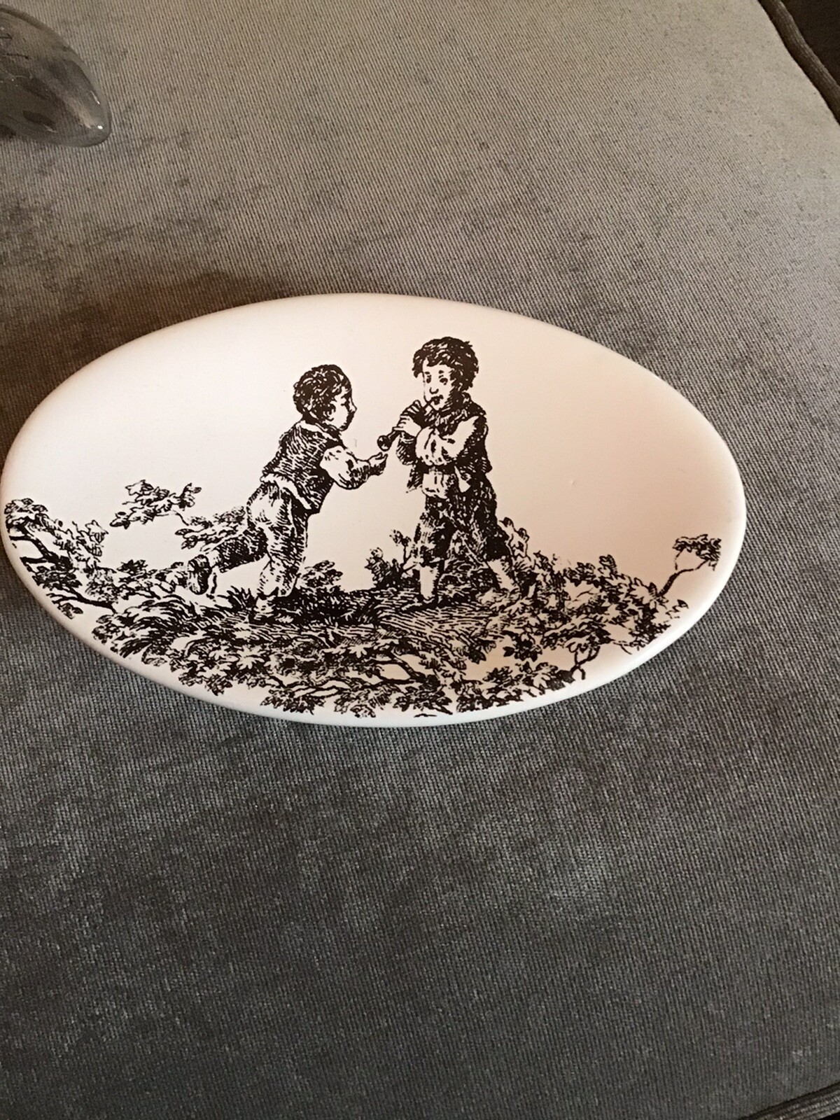 Black Toile , Waverly Country Life Cream Dish