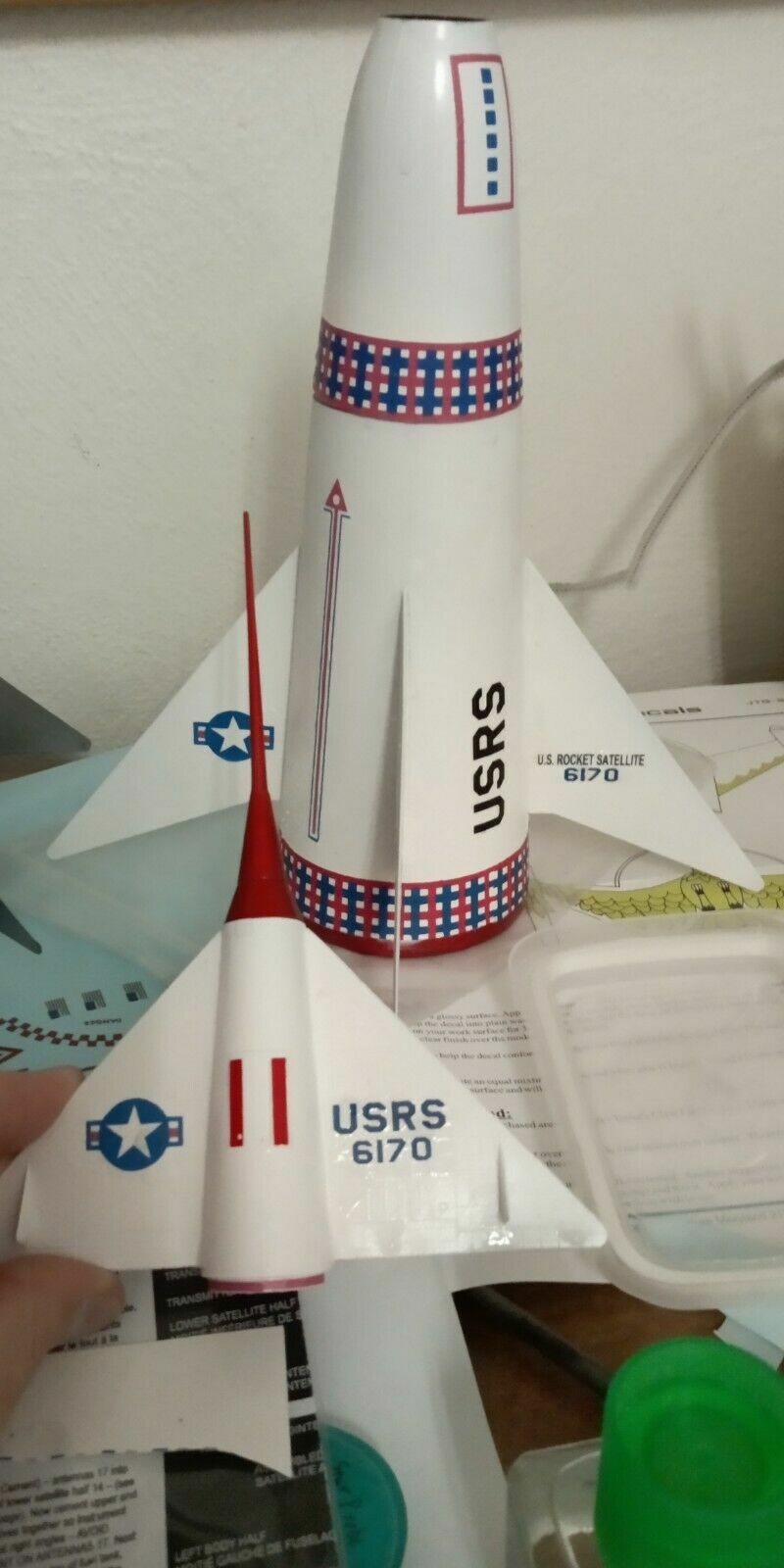 REPRO DECALS:  LINDBERG SPACE STATION, MOON SHIP, SATELLITE ROCKET TRANSPORT ROC