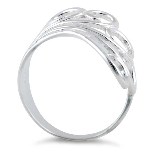 925 Sterling Silver Freeform Swirl Ring