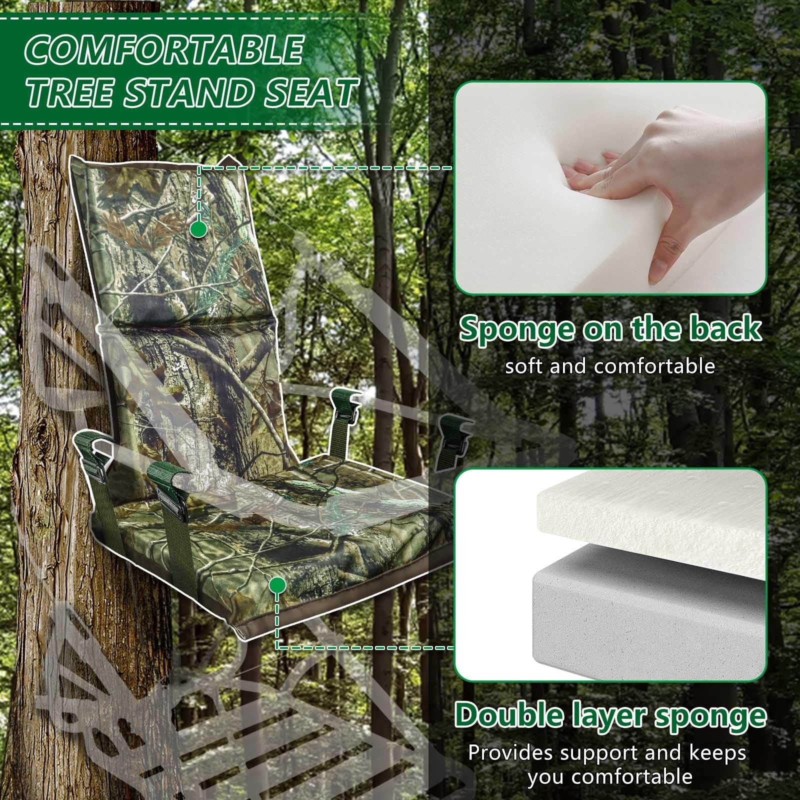 Adjustable Hunting Tree Stand Seat Replacement for Climber Deer Stands