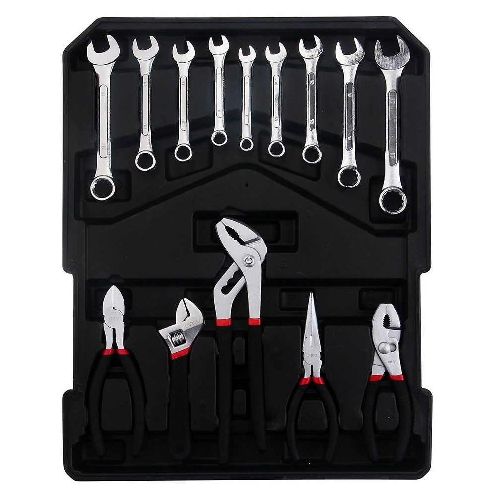 799Pcs Tool Set Silver Aluminum Trolley Storage Case