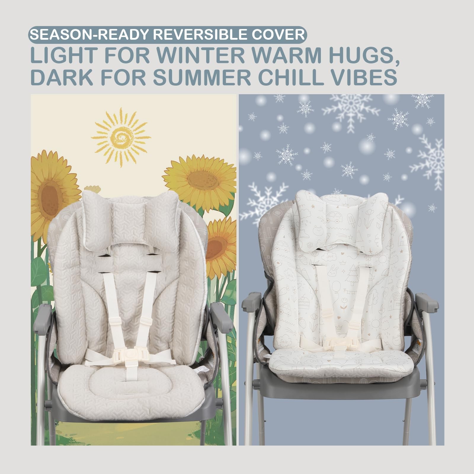 High Chair Cover Compatible with Graco - Detachable & Machine Washable, Soft ...