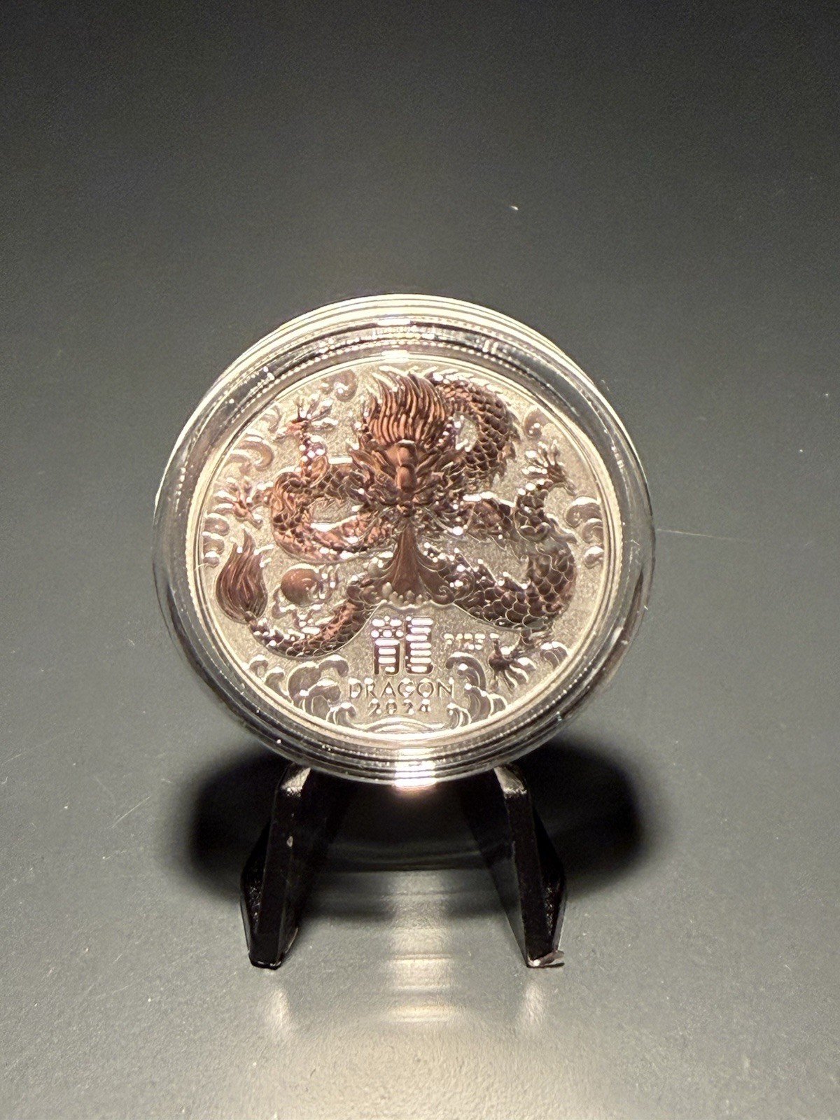 2024 Australia Perth Mint Lunar Year Dragon 1/2 oz .9999 Silver Coin