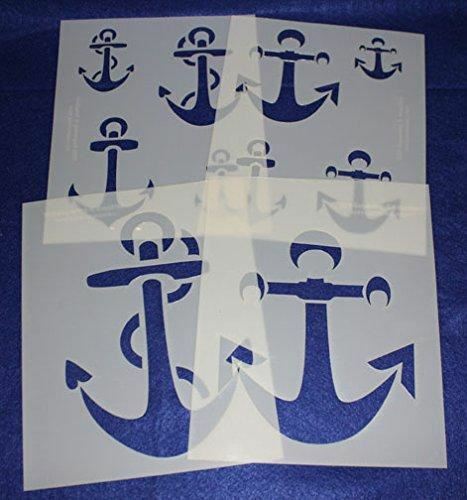 Anchor 4 Piece Stencil Set 14 Mil 8" X 10" Painting /Crafts/ Templates