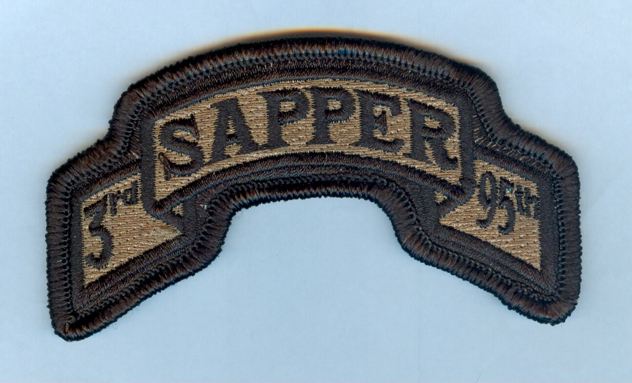 3d PLATOON, 95th ENGINEER CO "SAPPER" SCROLL - MULTICAM / OCP