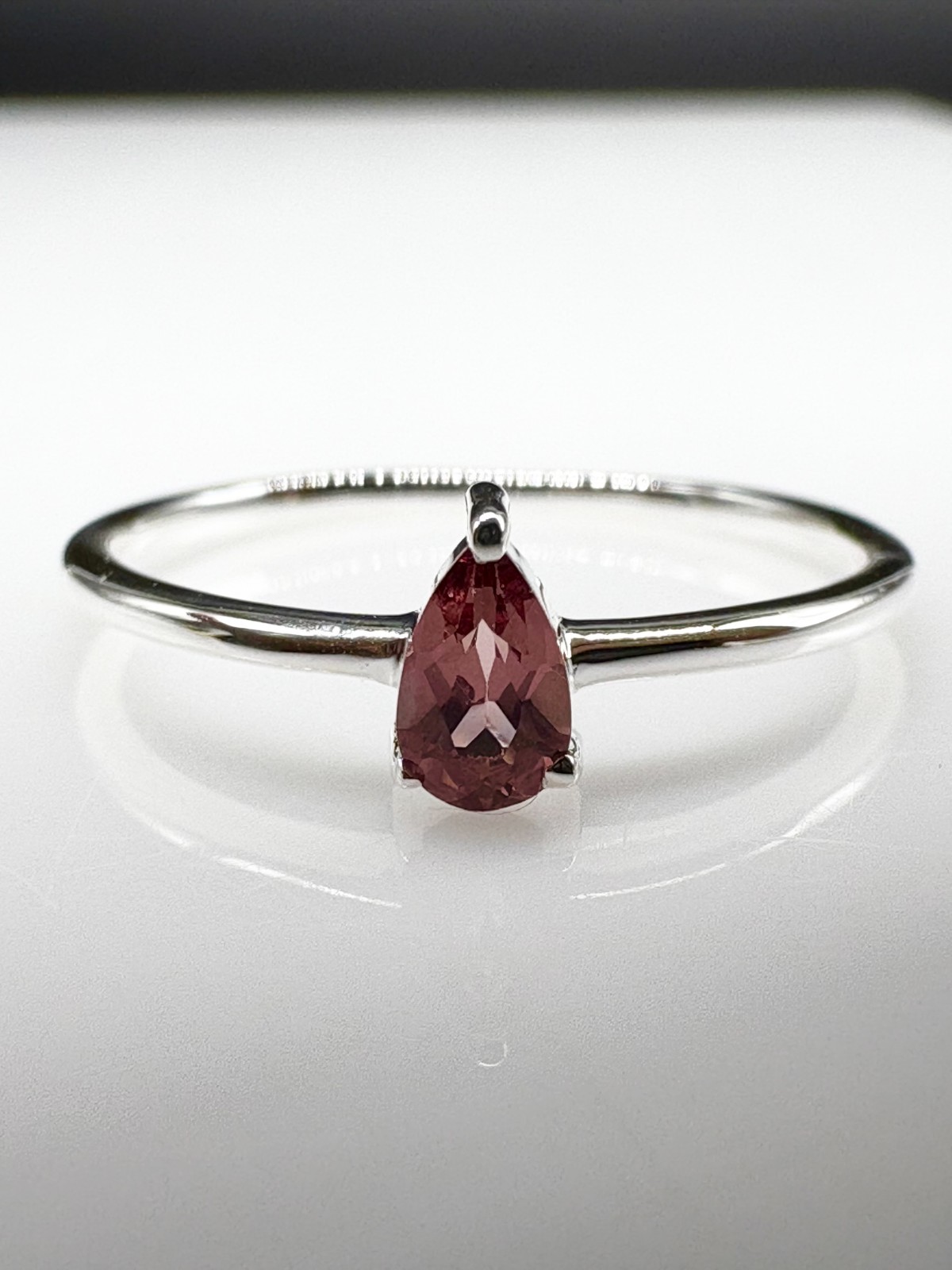 Color Shift Garnet Sterling Silver Ring, January Birthstone, Tiny Ring