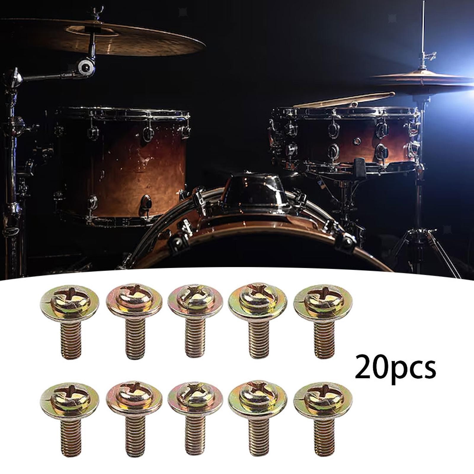 20Pcs Drum Lug Screws Metal Drum Set Easy to Install Lug Claw Hook Snare Drum