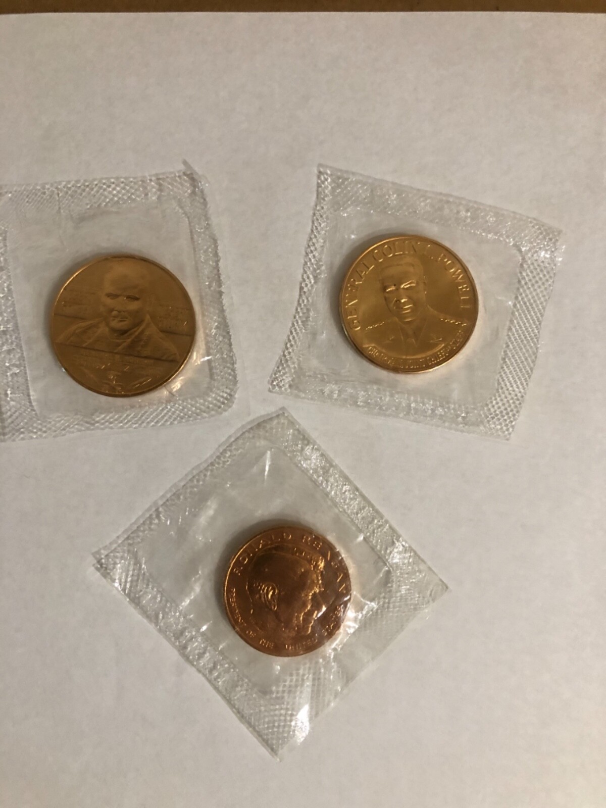 Lot of 3 General/president coins (new)