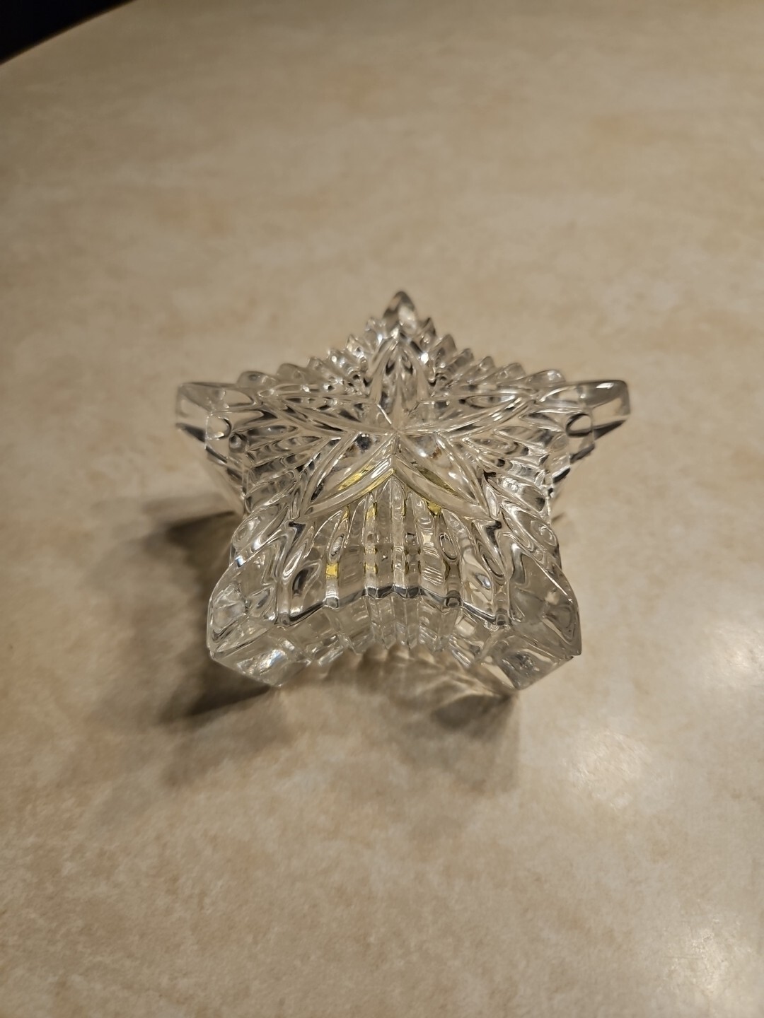 Crystal Star Trinket Box 24% Lead Made in Yugoslavia