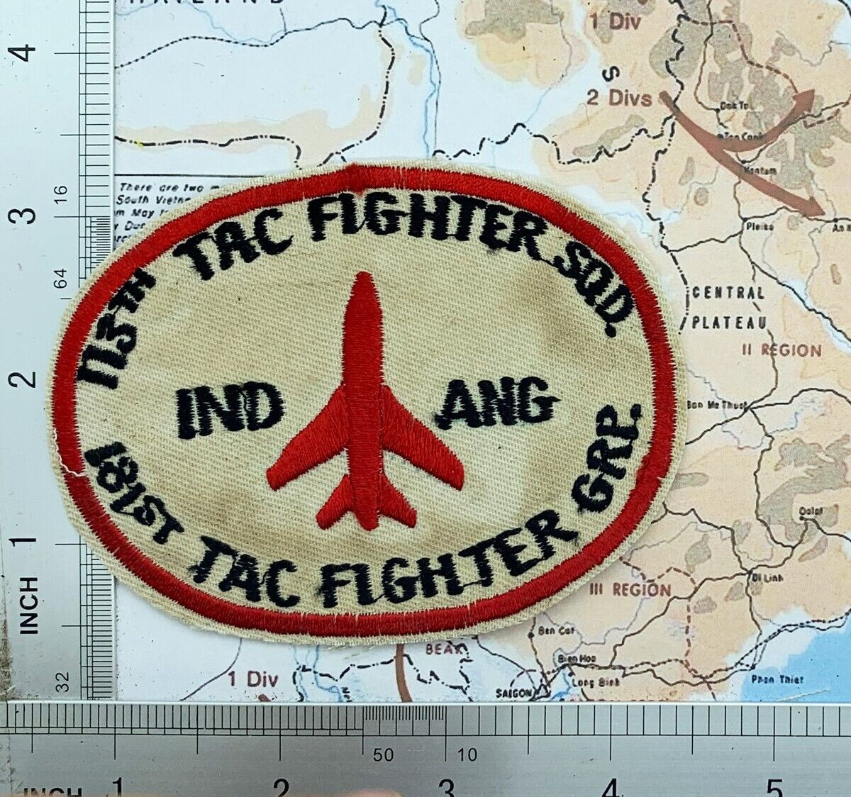 Patch , 113th TAC FIGHTER SQUADRON F-100 patch , tfs patch , t7-590