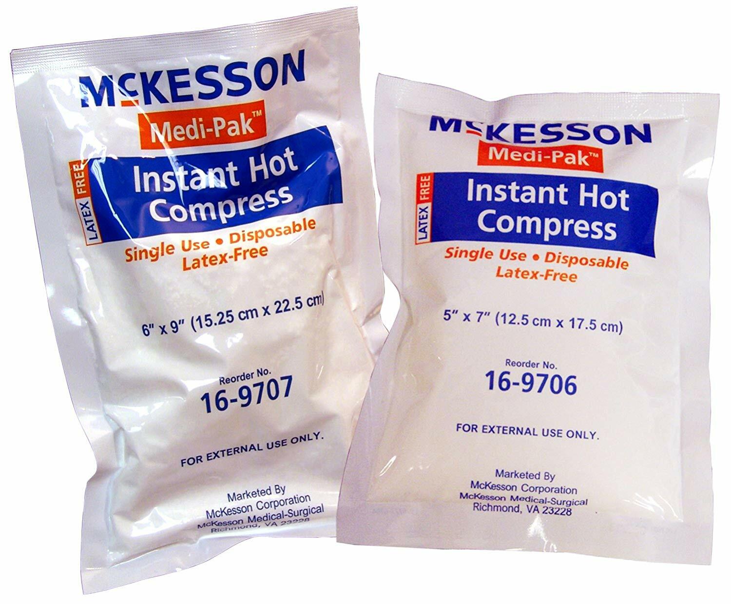McKesson Hot Pack, Instant Chemical Activation, 5 x 7 Inch, Case of 24