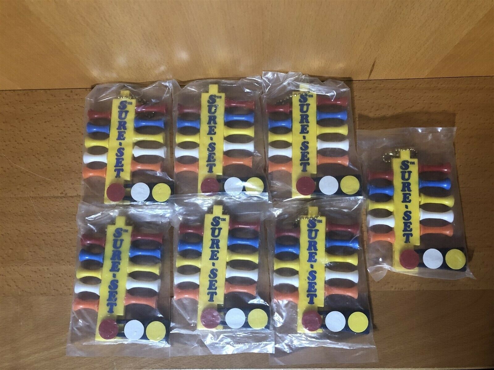 SURE SET LOT OF 7 CADDY TREE: THE CORRECT HEIGHT TEE
