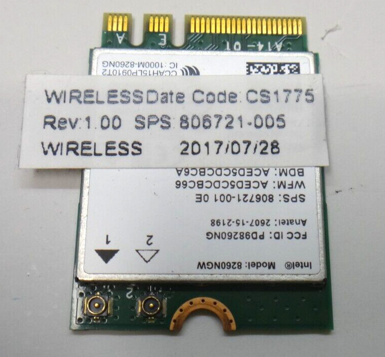 Intel 806721-005 Wireless WIFI WLAN Card 2816AD909CE6