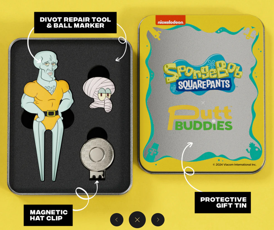 Putt Buddies SpongeBob Handsome Squidward Golf Divot Ball marker Putting NEW!