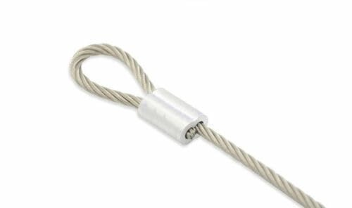 3/32 Inch Aluminum Double Ferrules 100 Pack