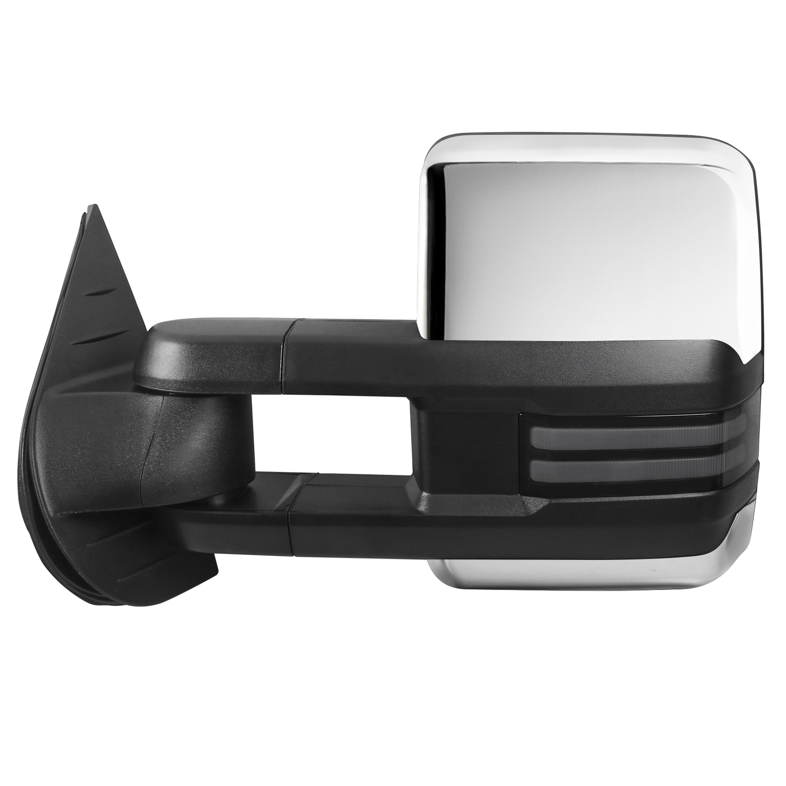 Pair Chrome Power Heated Tow Mirrors For 2007-2014 Chevy Silverado GMC Sierra