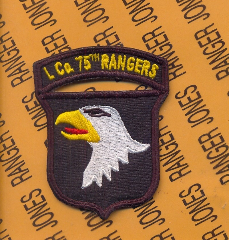 L Co. 75th RANGERS 101st Airborne Division Air Assault 3.35" patch c/e