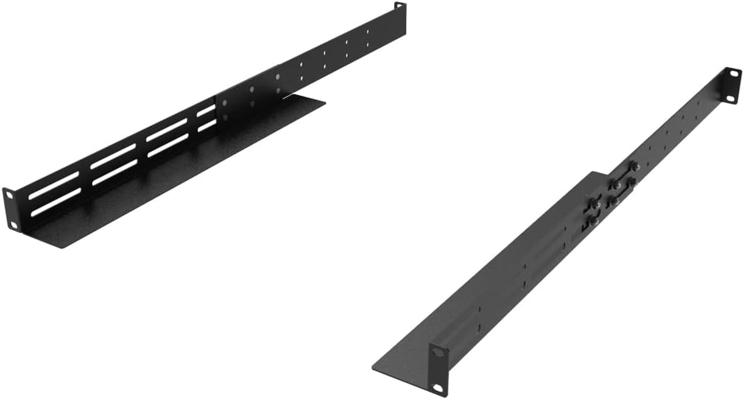 1U Universal Rack Mount Rails- 4-Post 16-29" Adjustable Depth | Metal Server Rac