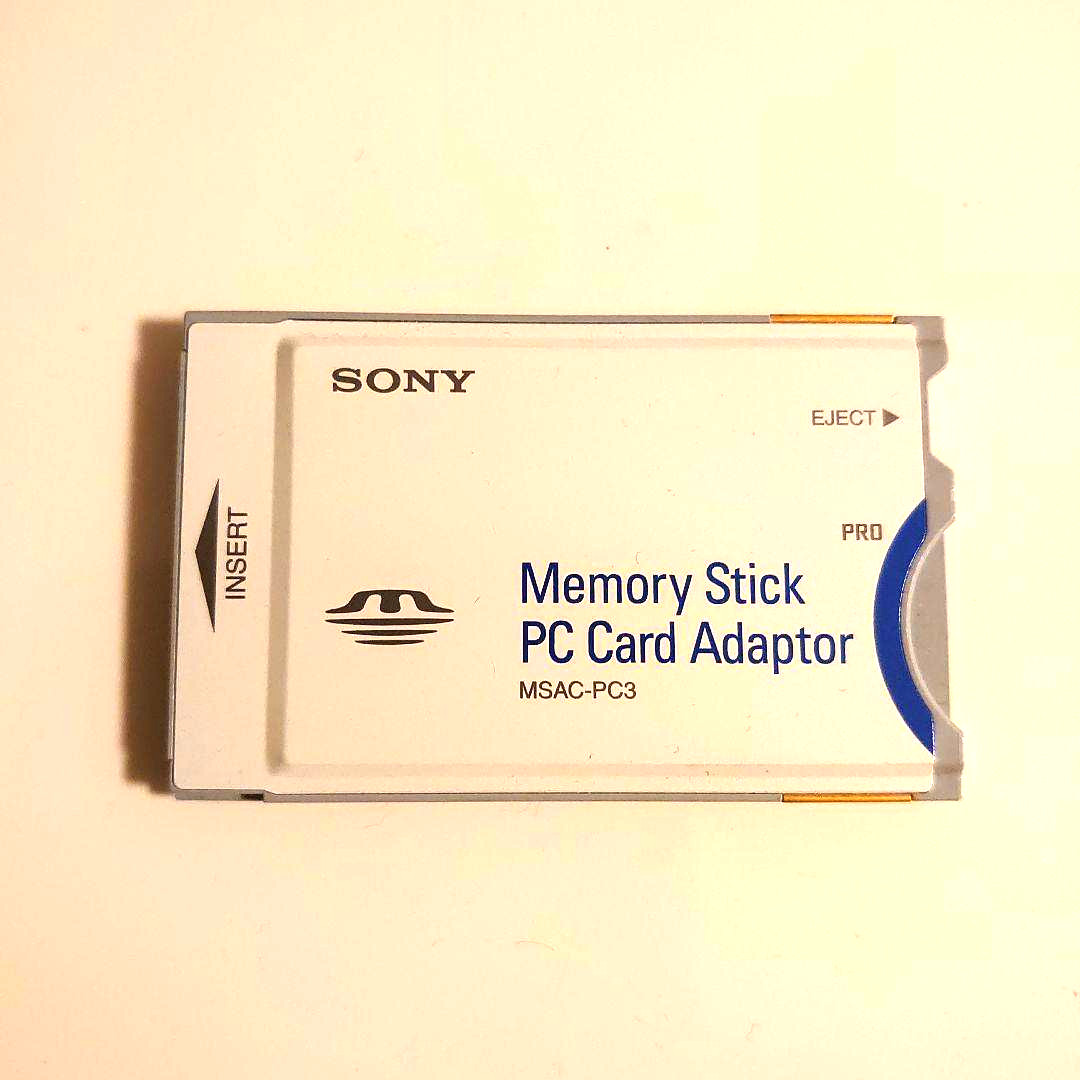 SONY Memory Stick Card Reader Adapter MSAC-PC3 PCMCIA ATA 16bit PC Card Type II
