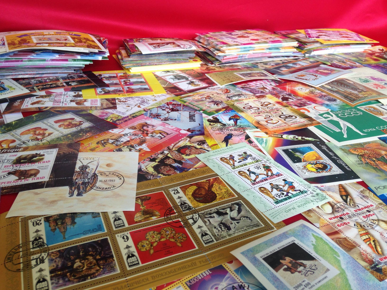 Worldwide Foreign Souvenir Sheets Stamp Collection Lot // 8 DIFFERENT SHEETS