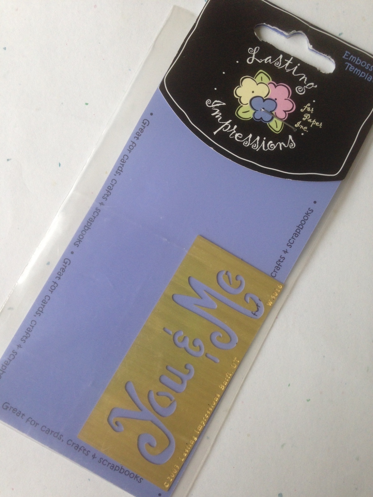 Lasting Impressions Brass Stencil "You & Me" - W5016 - NEW