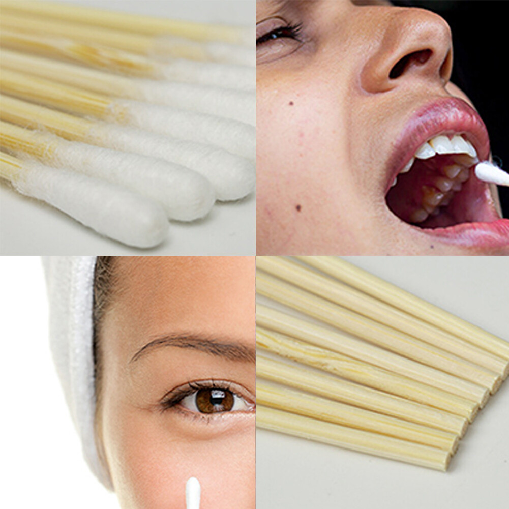US1000 Pcs Cotton Swabs Applicator Q-tip 6" Extra Long Wood Handle Cleaning