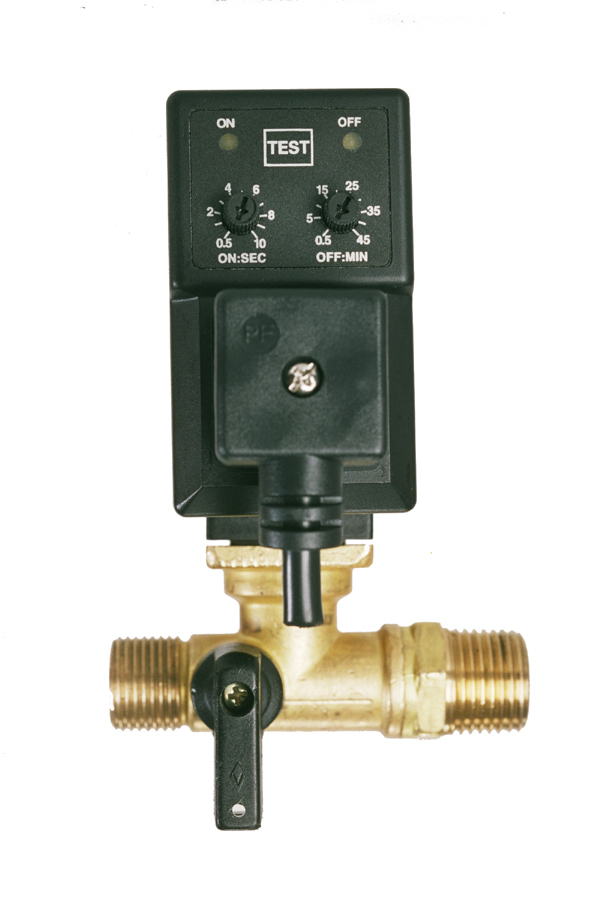 Timed Electric Auto Tank drain w/ strainer replaces Ingersoll Rand Compressor