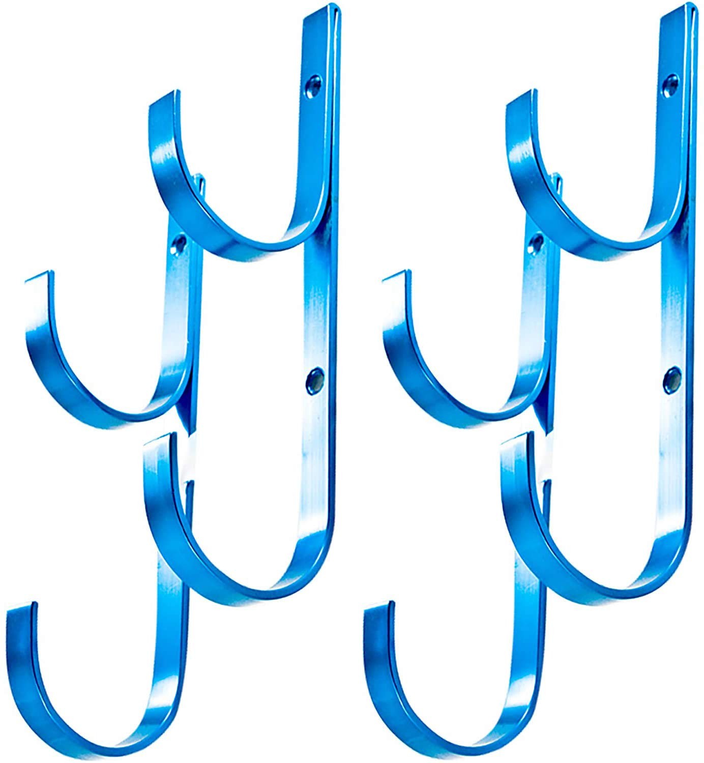 POOL Swimming Pool Aluminum Pole Hanger Set, Blue, 2-Pack (4 2PK-Blue