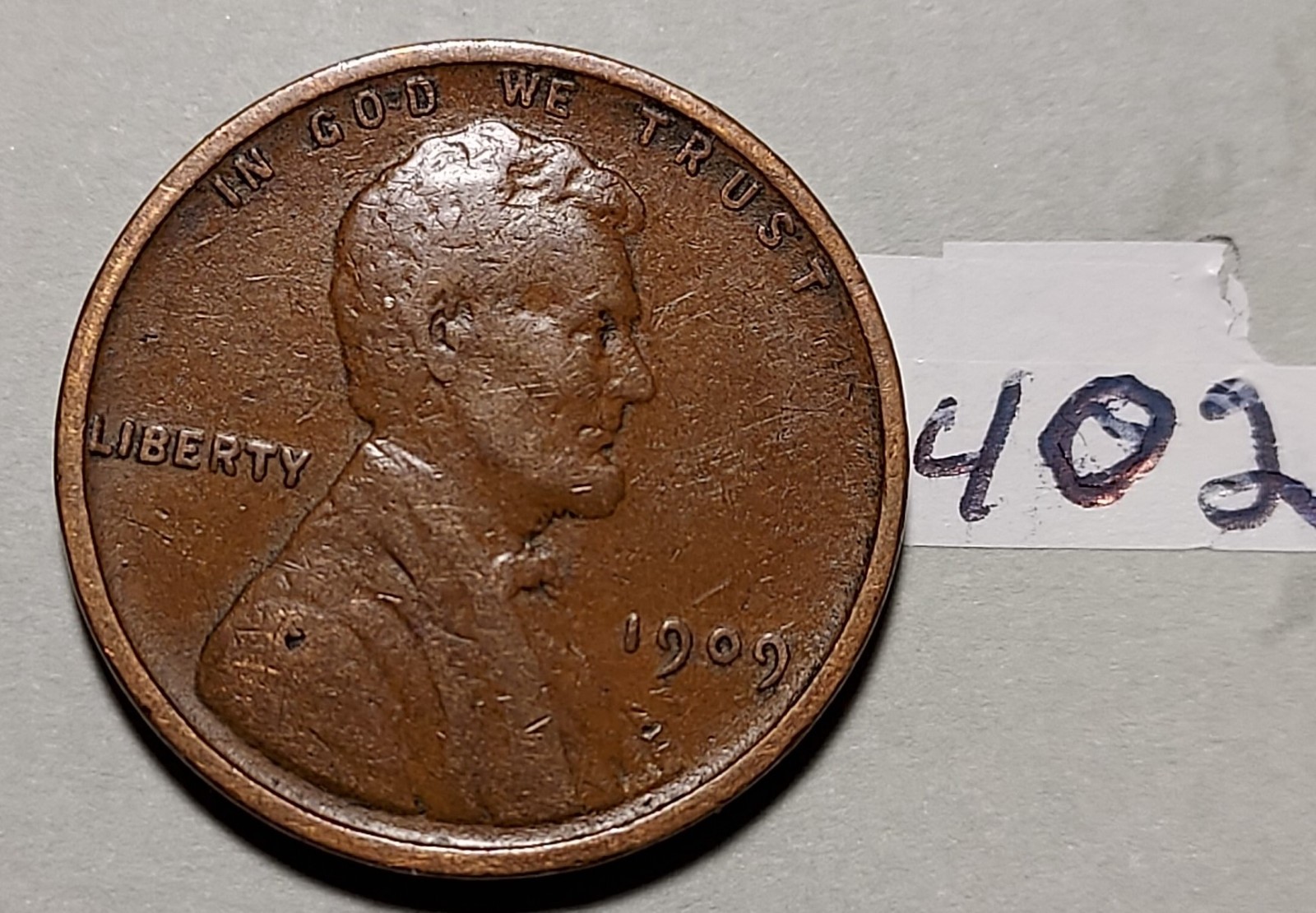 1909 Lincoln Wheat Cent VF  VERY FINE  #402