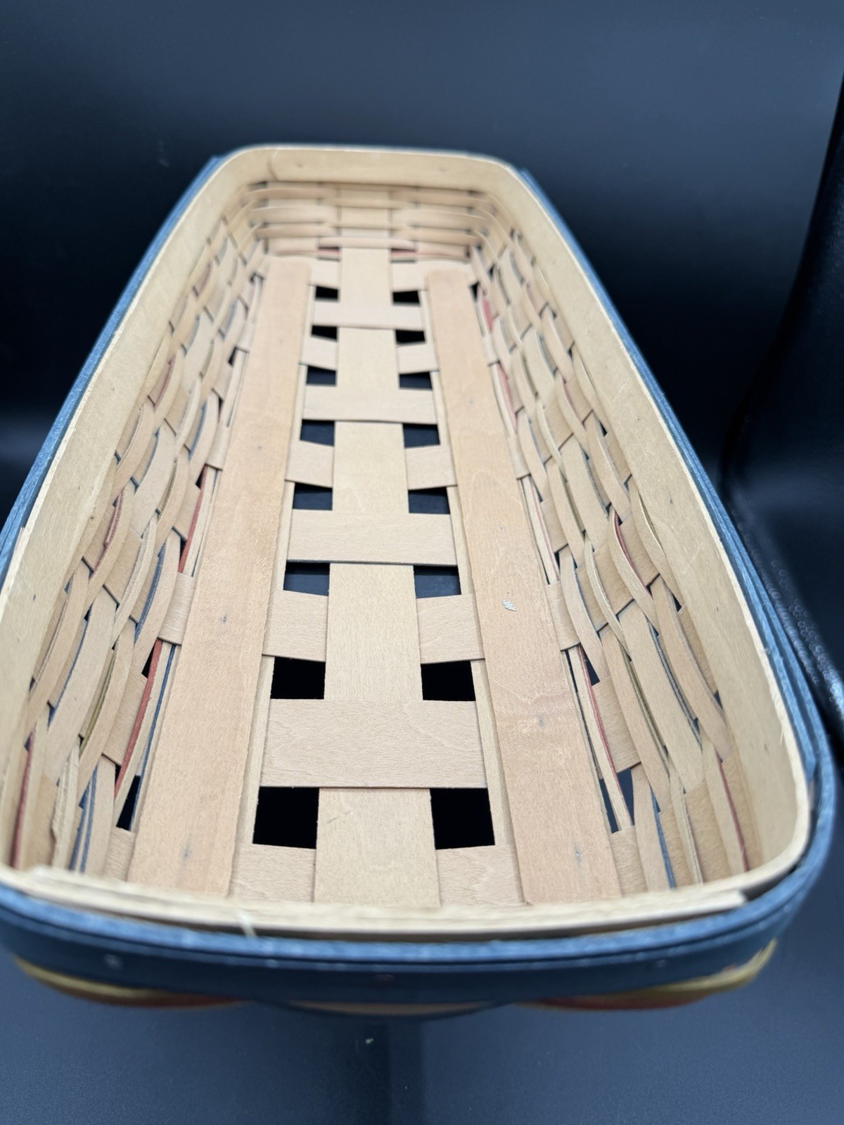 🧺 Longaberger 2017 Long Serving Tray / Buffet Basket – Americana 🪵✨ EUC