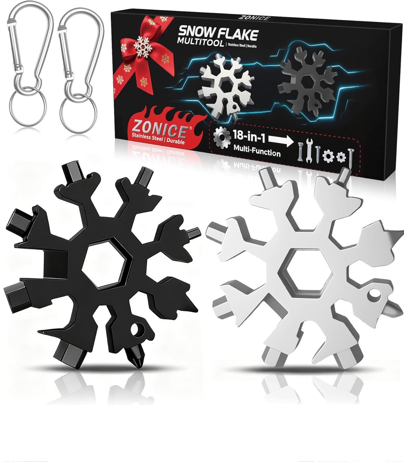 Christmas Gifts for Men 2025 - Stocking Stuffers Silver + Black