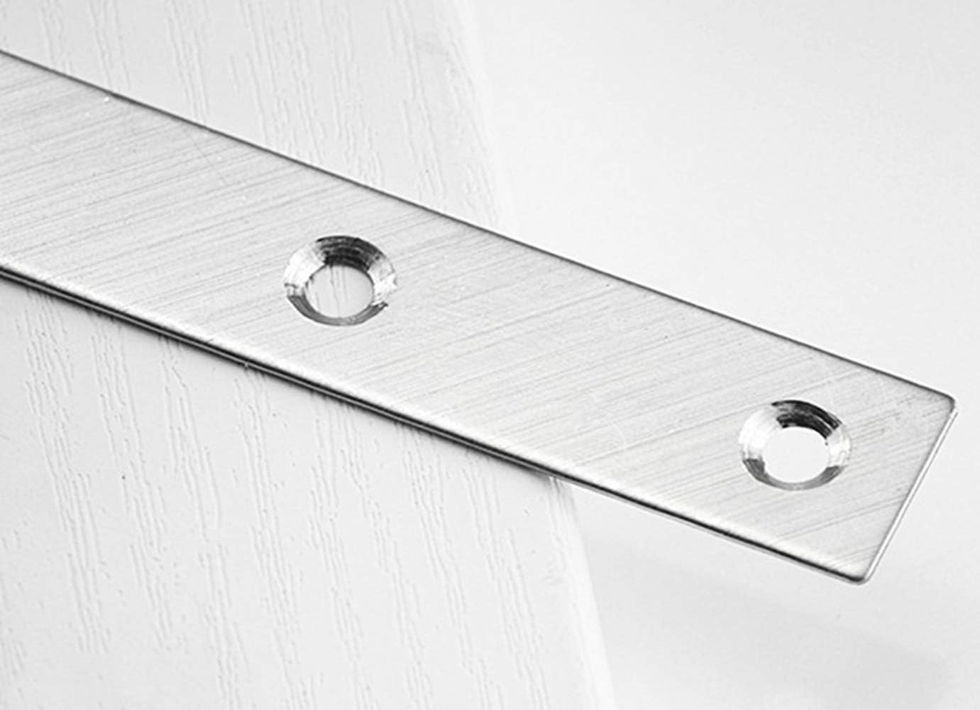 Flat L Shaped Corner Bracket, Tiberham 10 Pcs 80 x 80 mm Stainless Silver