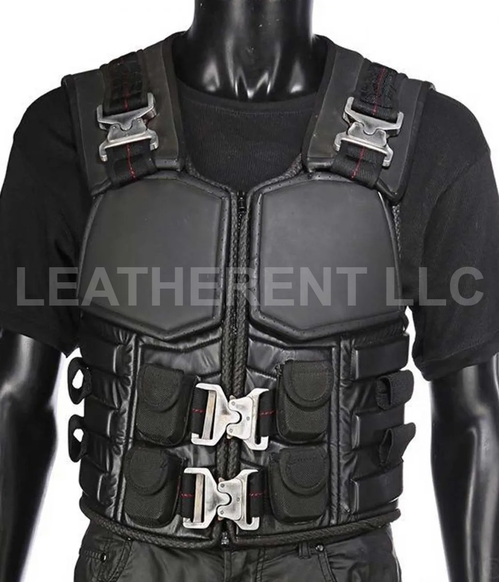 SCREEN ACCURATE Blade Wesley Snipes Costume Men's Real Leather Vest SAME BUCKLE