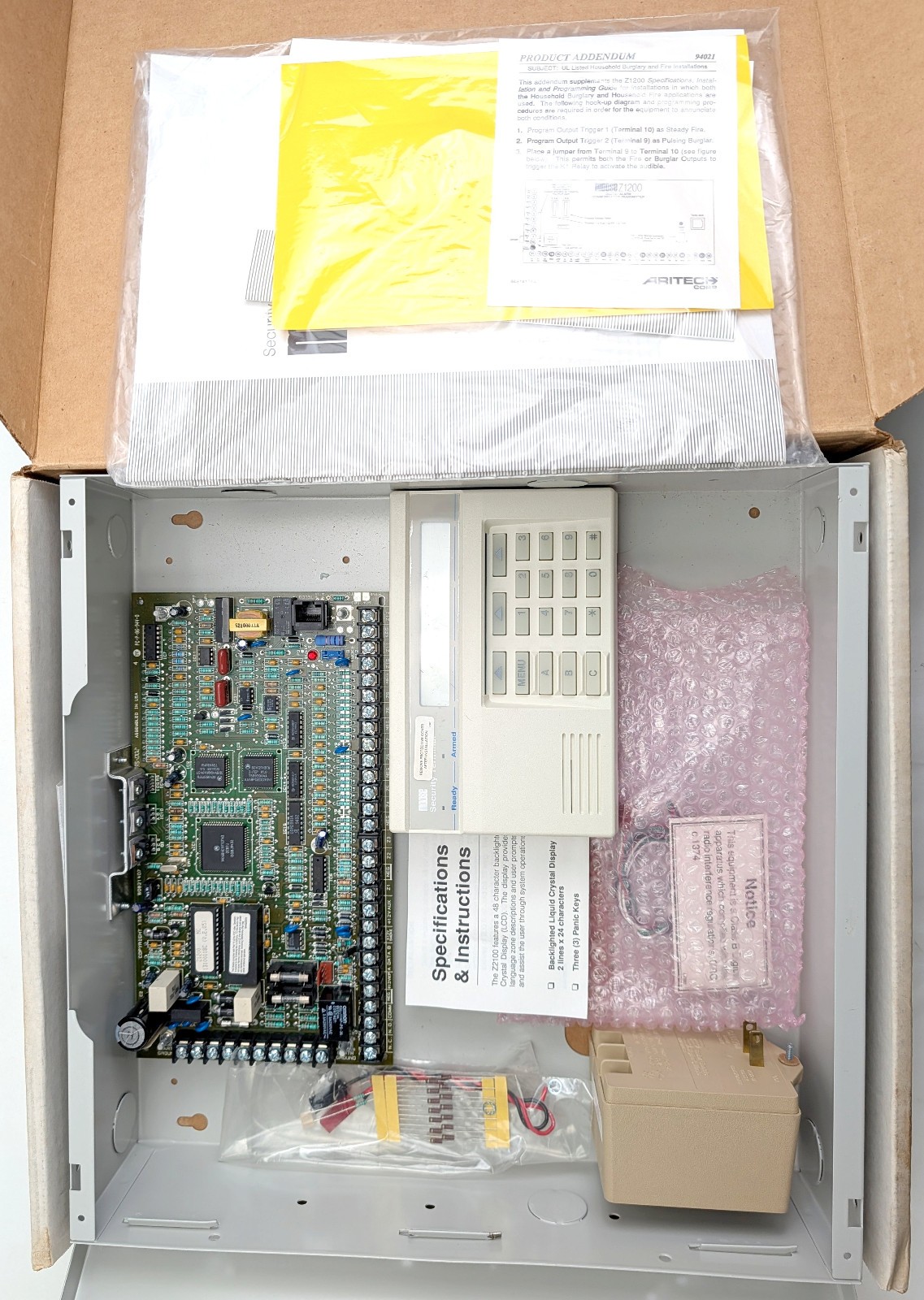 New Moose Z1200-ST Security Control Enclosure & Installation Pack & Transformer