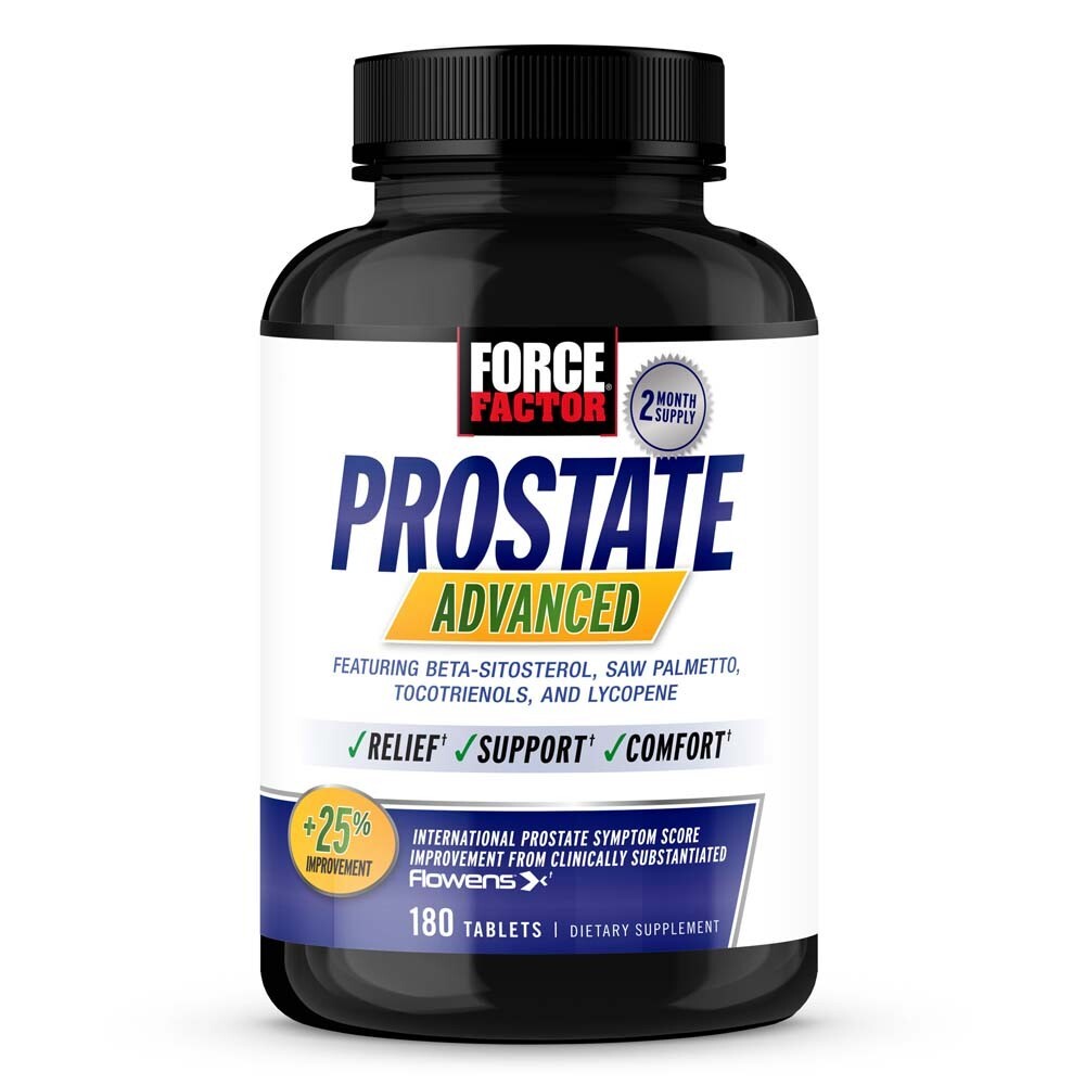 Force Factor Prostate Advanced Prostate Supplement, Saw Palmetto, Pygeum 180ct