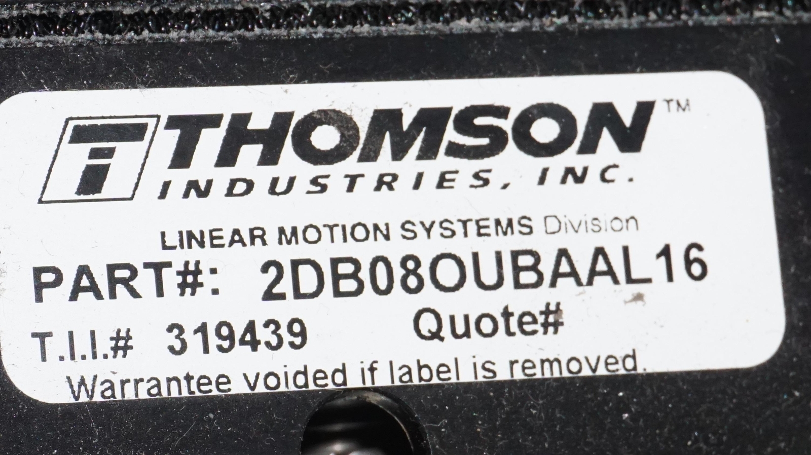 THOMSON LINEAR MOTION MOTORIZED 225mm PRECISION SUPER SLIDE 115mmï¾² STAGE BLOCK