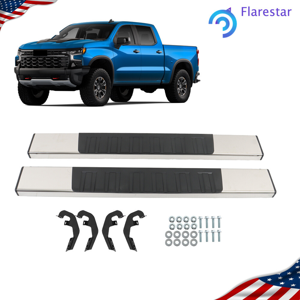 Fit For Chevy Silverado 1500 Regular Cab 2019-2022 6" Step Bars Running Board