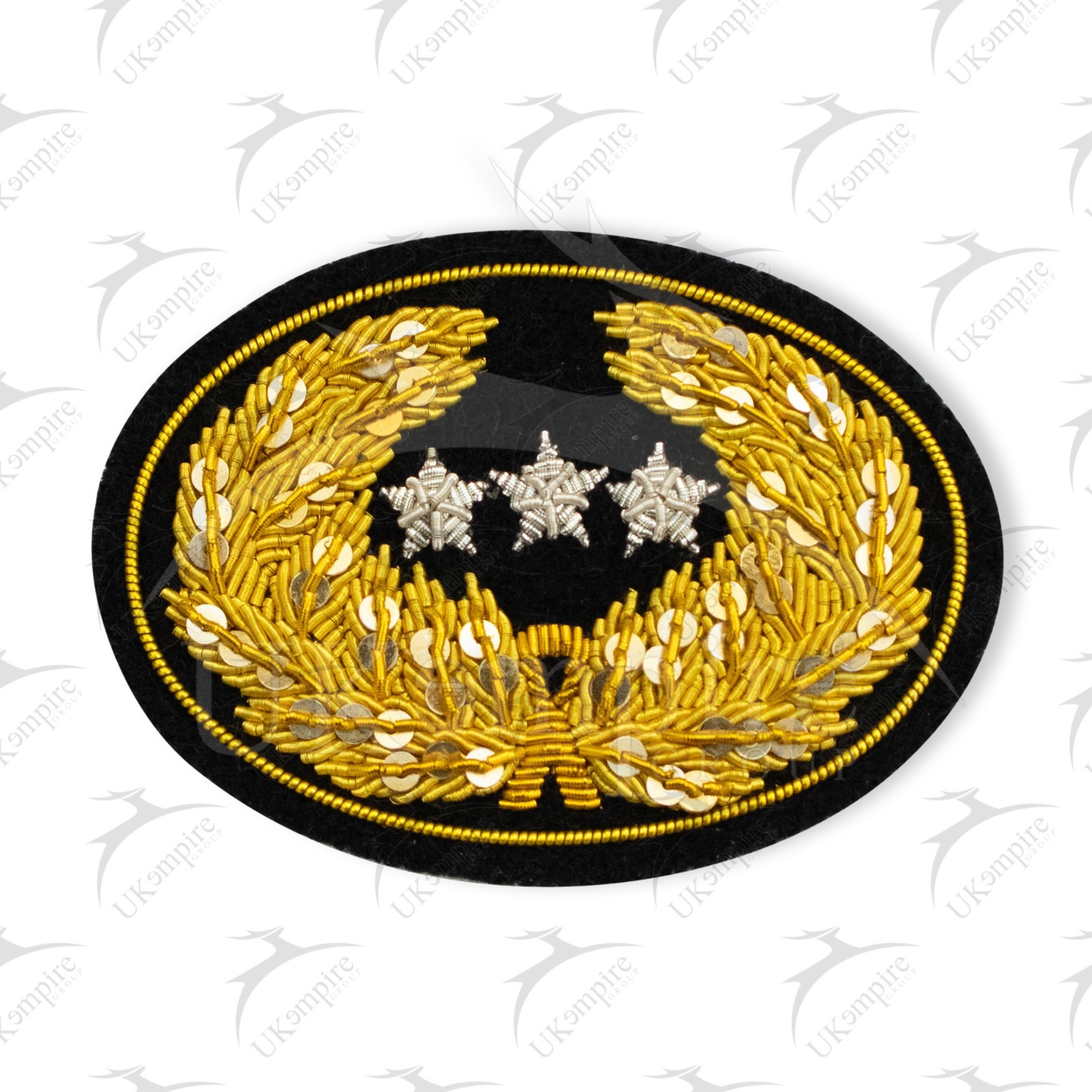 Civil War Officers Hat Insignia Badge  General (Three Star) (Large)