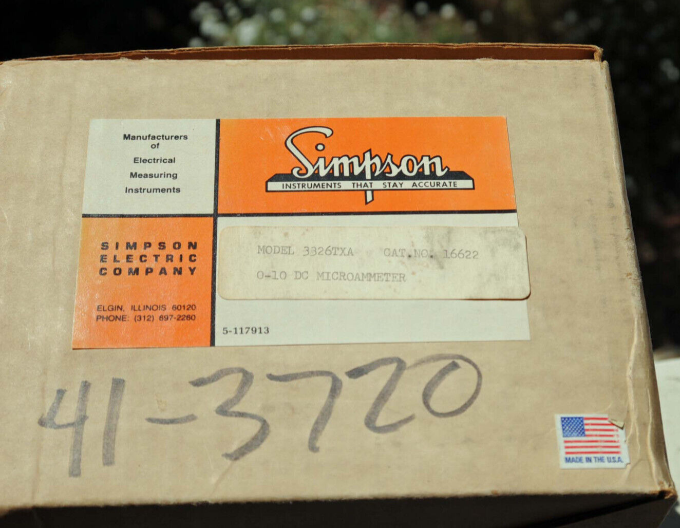 New Simpson Single Set Point Controller Model 3326TXA 10uAdc f.s. Ref4C