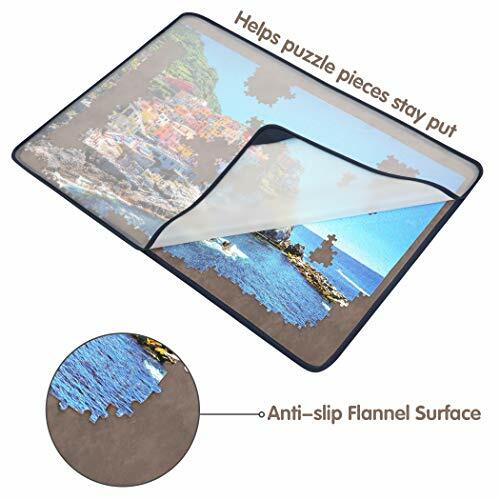 JIGSAW PUZZLE BOARD Portable Mat with Dustproof Cover Storage Saver Gray TEKTALK